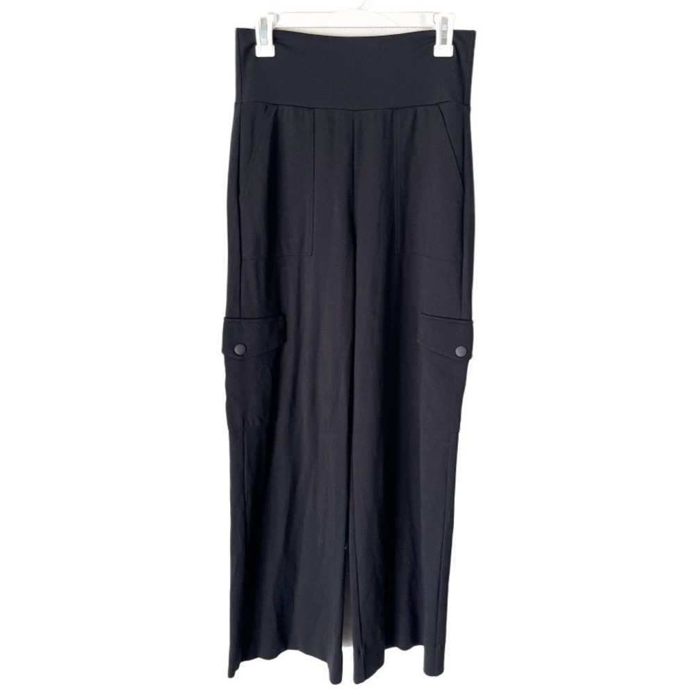CAbi Black Chargo High Waisted Wide Leg Cargo Pants Size Medium Office 4507